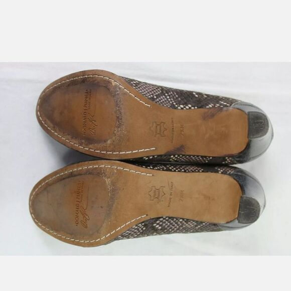 DONALD J PLINER ORINA LEATHER SNAKE PRINT PUMPS SHOES WOMEN'S 7.5 Made in Italy. - Picture 9 of 9